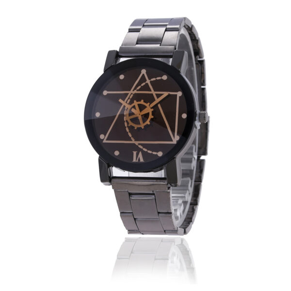 Compass Steel Band Gear Pointer Dial Men's and Women's Quartz Watches