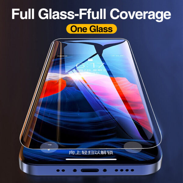 Compatible with Apple 4Pcs Full Cover Tempered Glass for 12 Pro Max