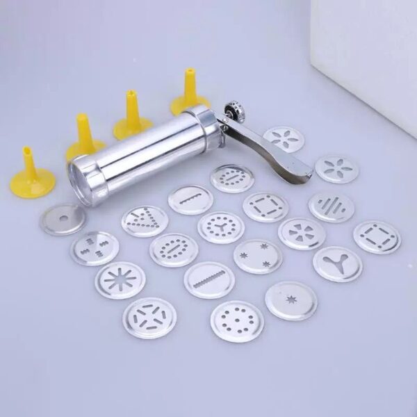 Cookie Press Gun and Icing Set Alloy Churro Maker with 10 Discs 20 4