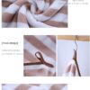 Coral Fleece Wide Striped Edge Soft Absorbent Thickening Lint-free Face Coral Fleece Wide Striped Edge Soft Absorbent Thickening Lint-free Face