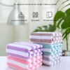 Coral Fleece Wide Striped Edge Soft Absorbent Thickening Lint-free Face Coral Fleece Wide Striped Edge Soft Absorbent Thickening Lint-free Face