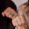 Couple Ring Men's and Women's Ring 99 Foot Silver Set Couple Ring Men's and Women's Ring 99 Foot Silver Set