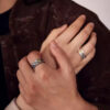 Couple Ring Men's and Women's Ring 99 Foot Silver Set Couple Ring Men's and Women's Ring 99 Foot Silver Set