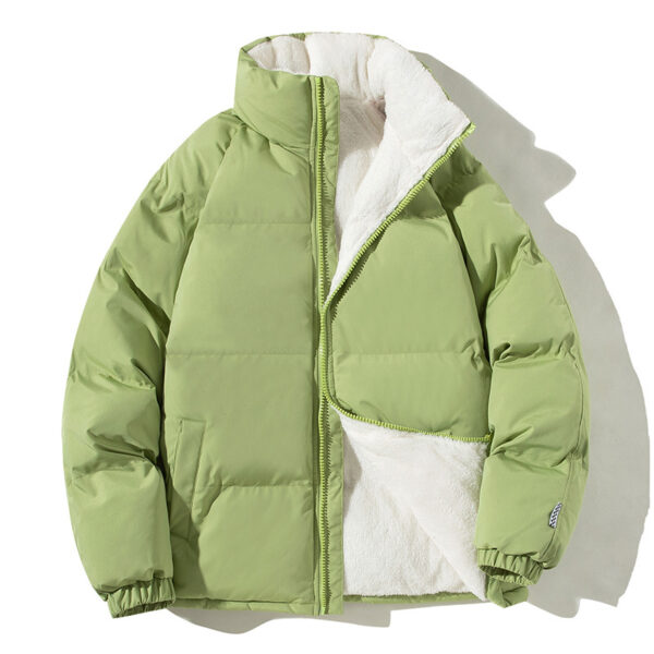 Couples Stand-up Collar Coat with Pockets Fashion Winter Warm Plush Couples Stand-up Collar Coat with Pockets Fashion Winter Warm Plush