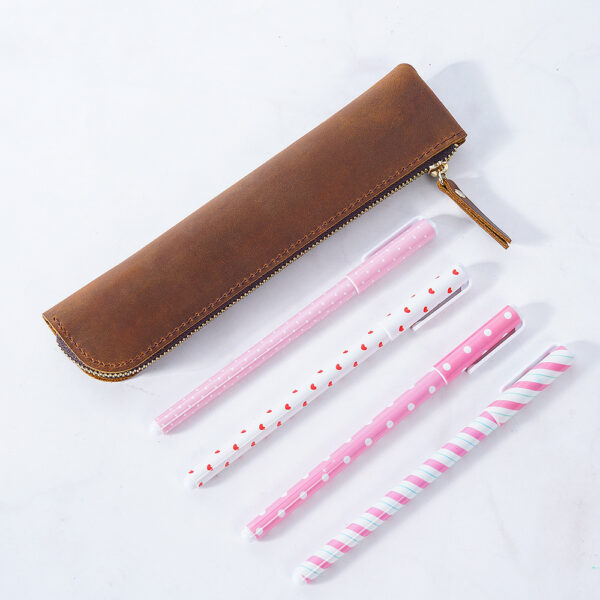Cowhide Retro Simple Protection Storage Pencil Case Cowhide Retro Simple Protection Storage Pencil Case