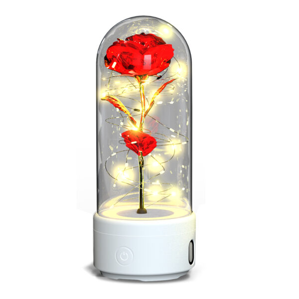 Creative 2 in 1 Rose Flowers LED Light and Bluetooth-compatible Speaker Creative 2 in 1 Rose Flowers LED Light and Bluetooth-compatible Speaker