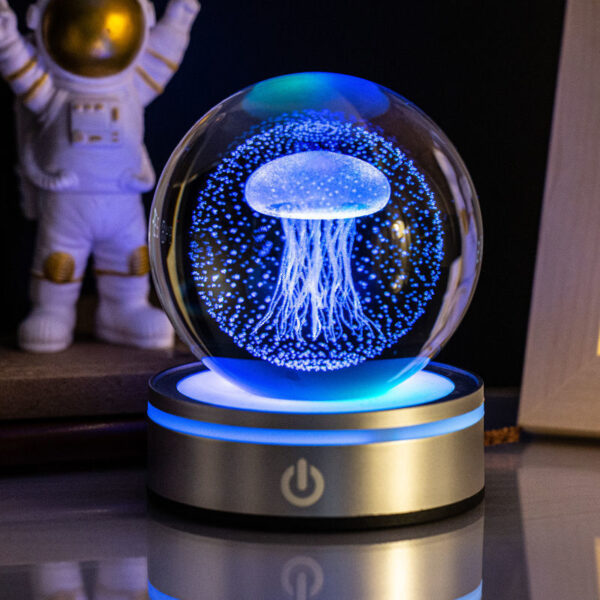 Creative 3D Inner Carving Luminous Crystal Ball Colorful Gradient Small Creative 3D Inner Carving Luminous Crystal Ball Colorful Gradient Small