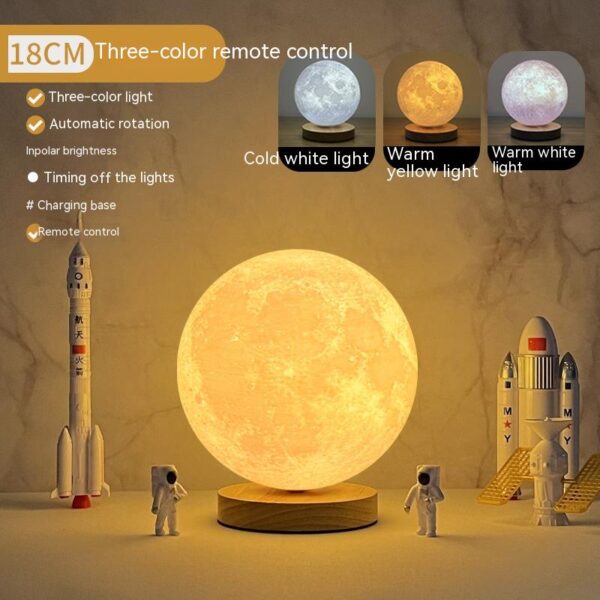 Creative 3D Magnetic Floating Levitating Moon Lamp Touch Control 3