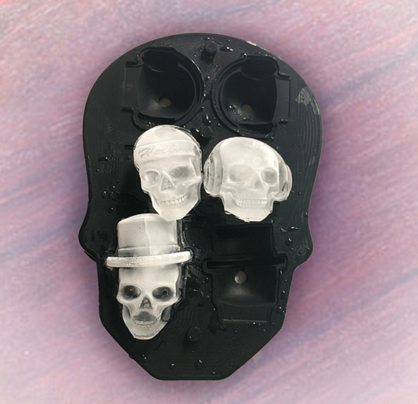 Creative 3D Skull Mold Ice Cube Tray Silicone Soap Candle Moulds Sugar Creative 3D Skull Mold Ice Cube Tray Silicone Soap Candle Moulds Sugar