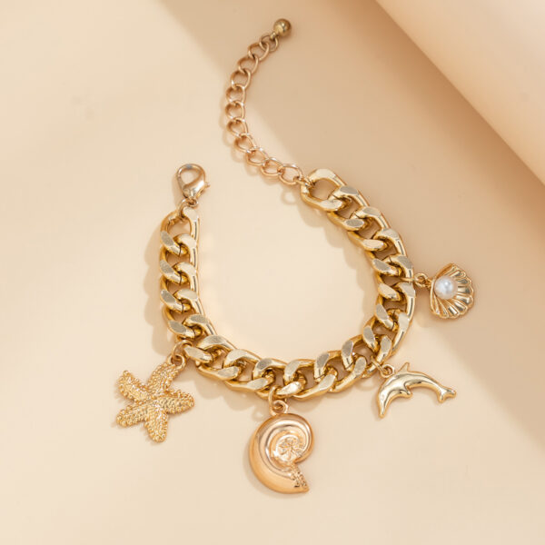 Creative Boho Conch Dolphin Starfish Pendant Choker Necklace Bracelets