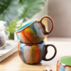 Creative Ceramic Cup Milk Water Coffee Breakfast Couple to Mug with Lid
