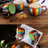 Creative Ceramic Cup Milk Water Coffee Breakfast Couple to Mug with Lid