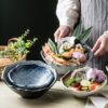 Creative Upscale Restaurant Salmon Seafood Posture Sashimi Plate Creative Upscale Restaurant Salmon Seafood Posture Sashimi Plate