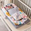 Crib Anti-pressure Newborn Foldable Portable Middle Bed Baby Infant Crib Anti-pressure Newborn Foldable Portable Middle Bed Baby Infant