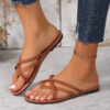 Cross-woven Design Thong Sandals Summer Flat Shoes Women Flip Flops Cross-woven Design Thong Sandals Summer Flat Shoes Women Flip Flops