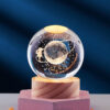 Crystal Ball 3D Inner Carved Solar System Glowing Night Lights Warm Crystal Ball 3D Inner Carved Solar System Glowing Night Lights Warm