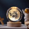 Crystal Ball 3D Inner Carved Solar System Glowing Night Lights Warm Crystal Ball 3D Inner Carved Solar System Glowing Night Lights Warm