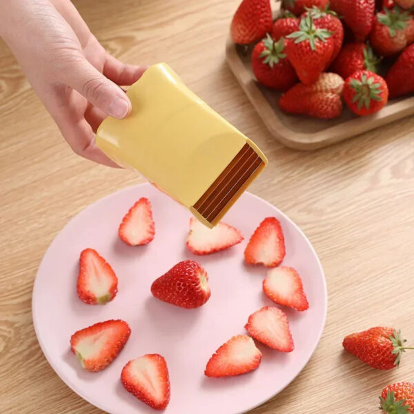 Cup Slicers Fruit Egg Stainless Steel Strawberry Banana Cutter