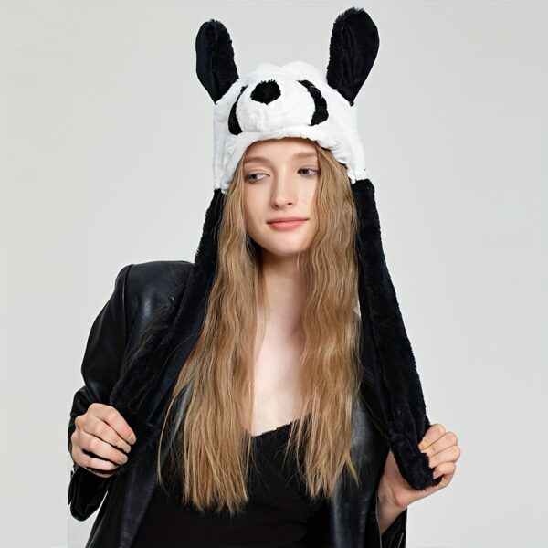 Cute Animal Moving Ear Hat Panda Dog Frog Puppy Plush Hats Halloween Cute Animal Moving Ear Hat Panda Dog Frog Puppy Plush Hats Halloween