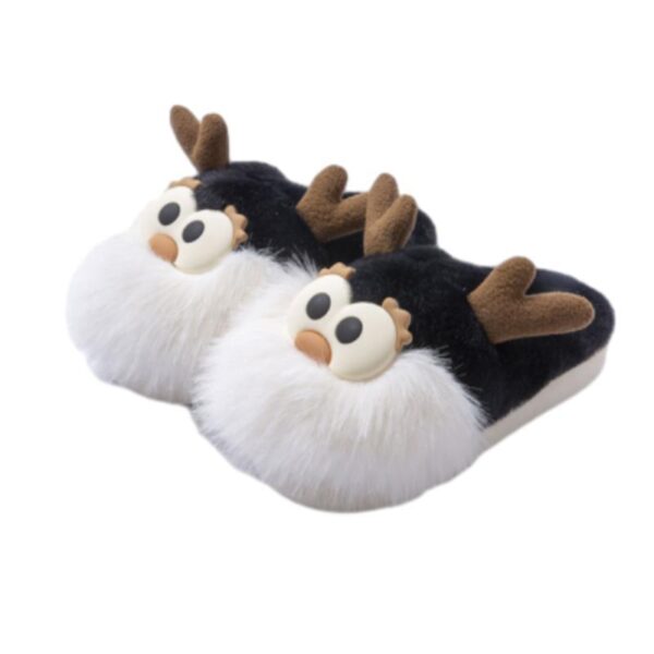 Cute Cartoon Christmas Deer Cotton Shoes Winter Indoor Floor Home