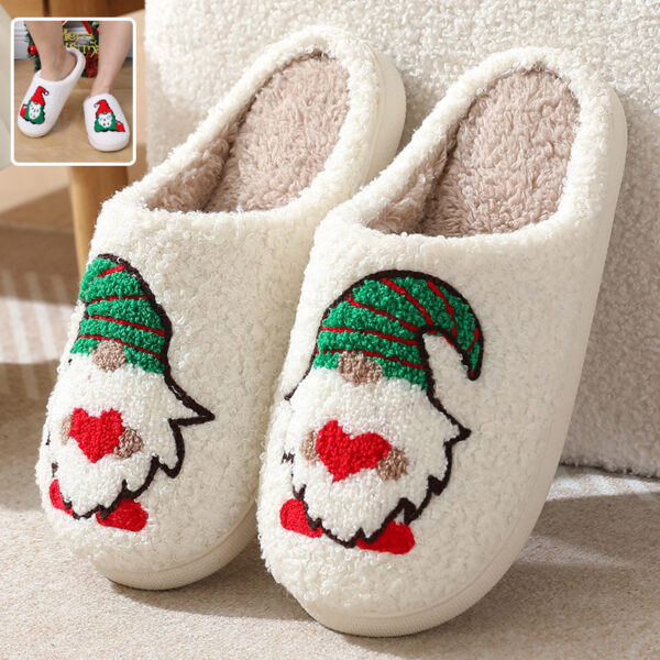 Cute Cartoon Santa Claus Home Slippers Couple Indoor Floor Bedroom