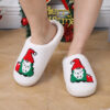 Cute Cartoon Santa Claus Home Slippers Couple Indoor Floor Bedroom