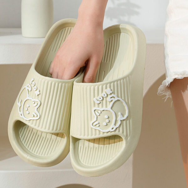 Cute Cat Slippers Summer Women Home Shoes Bath Thick Platform Non-slip