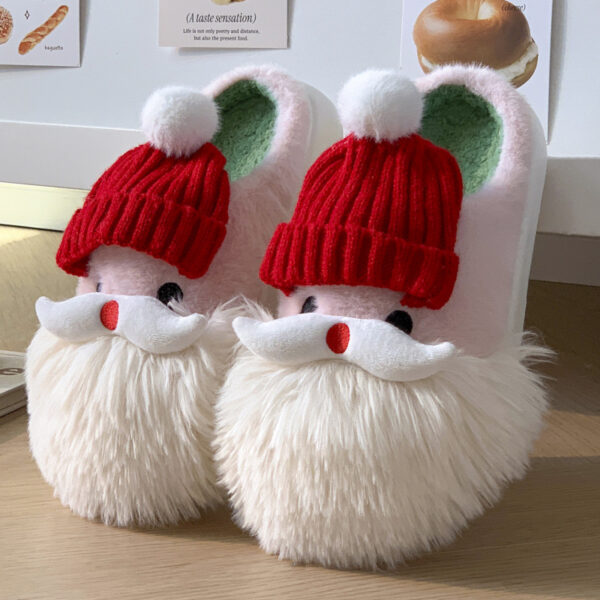 Cute Christmas Santa Claus Home Slippers Winter Warm Indoor Non-slip
