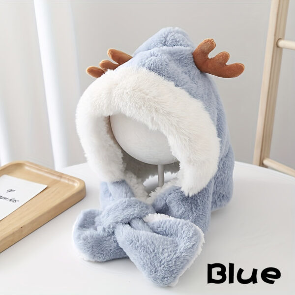 Cute Deer Hat Women Plush Rabbit Ear Funny Lolita Sweet Kawaii Winter