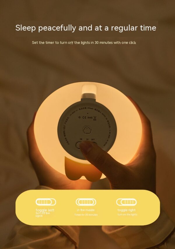 Cute Duck LED Night Lamp Cartoon Silicone USB Rechargeable Sleeping Cute Duck LED Night Lamp Cartoon Silicone USB Rechargeable Sleeping