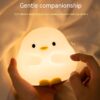 Cute Duck LED Night Lamp Cartoon Silicone USB Rechargeable Sleeping