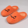 Cute Halloween Pumpkin Slippers Winter Warm Plush Bedroom Floor Home