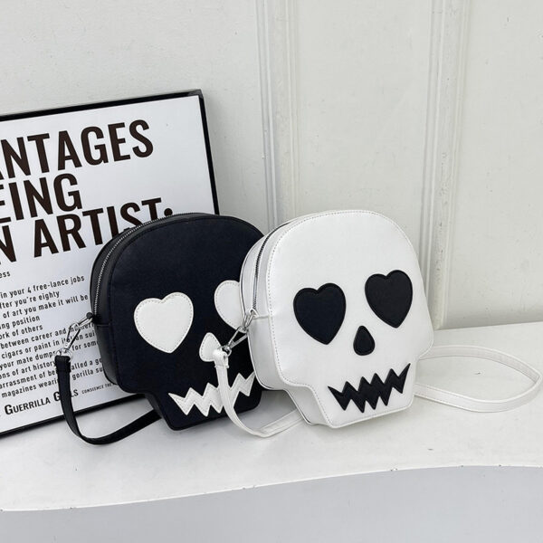 Cute Halloween Skull Small Shoulder Bags with Love Eyes Fashion