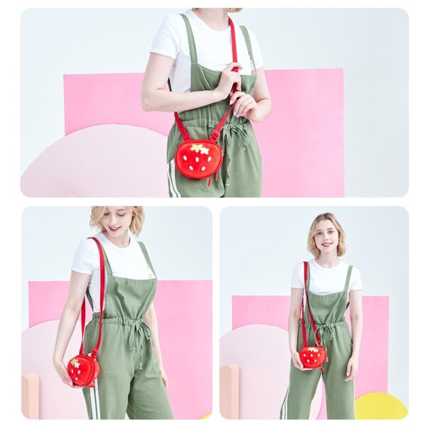 Cute Strawberry Fruit Cartoon Children's Crossbody Bag Cute Strawberry Fruit Cartoon Children's Crossbody Bag