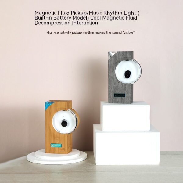 Dancing Ferrofluid with Music Rhythm Magnetic Fluid Speaker Creative
