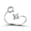 Design Adjustable 26 Initial Letter Ring Fashion Jewelry for Women Design Adjustable 26 Initial Letter Ring Fashion Jewelry for Women