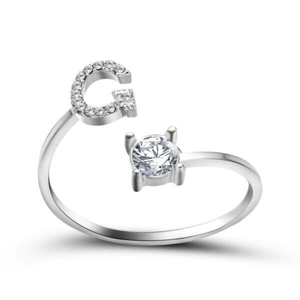 Design Adjustable 26 Initial Letter Ring Fashion Jewelry for Women Design Adjustable 26 Initial Letter Ring Fashion Jewelry for Women
