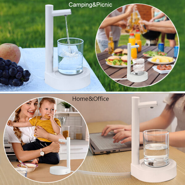 Desk Dispenser Electric Water Gallon Automatic Bottle Rechargeable