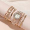 Diamond Women's Bracelet Watch Luxury Fashion Gift Box Six-piece Set Diamond Women's Bracelet Watch Luxury Fashion Gift Box Six-piece Set