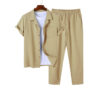 Digital Men's Cotton and Linen Shirt Outfit Digital Men's Cotton and Linen Shirt Outfit