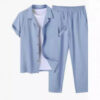 Digital Men's Cotton and Linen Shirt Outfit Digital Men's Cotton and Linen Shirt Outfit