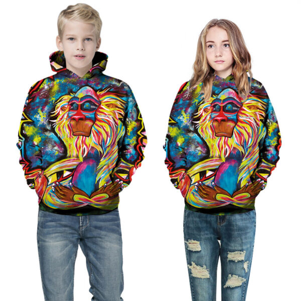 Digital Printed Children's Hooded Sweater for Kids