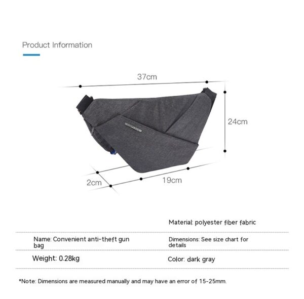 Digital Storage Canvas Chest Bag Crossbody Multi-functional Business
