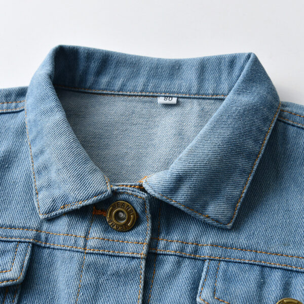 Distressed Cardigan Denim Short Long Sleeve Lapel Children's Wear Distressed Cardigan Denim Short Long Sleeve Lapel Children's Wear