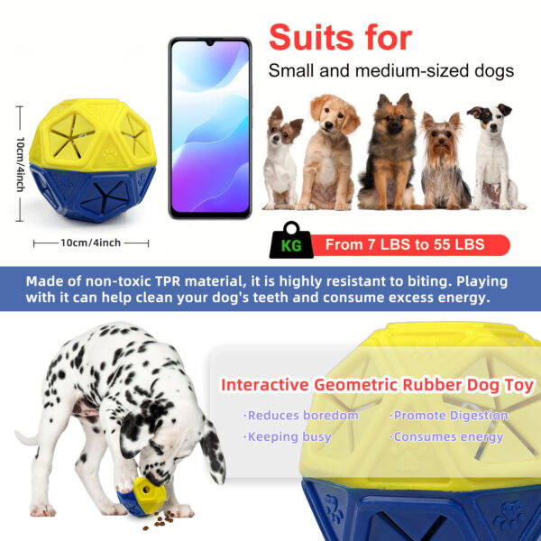 Dog and Pet Toy Ball Bite Resistant Leaking Food Interactive Indoor