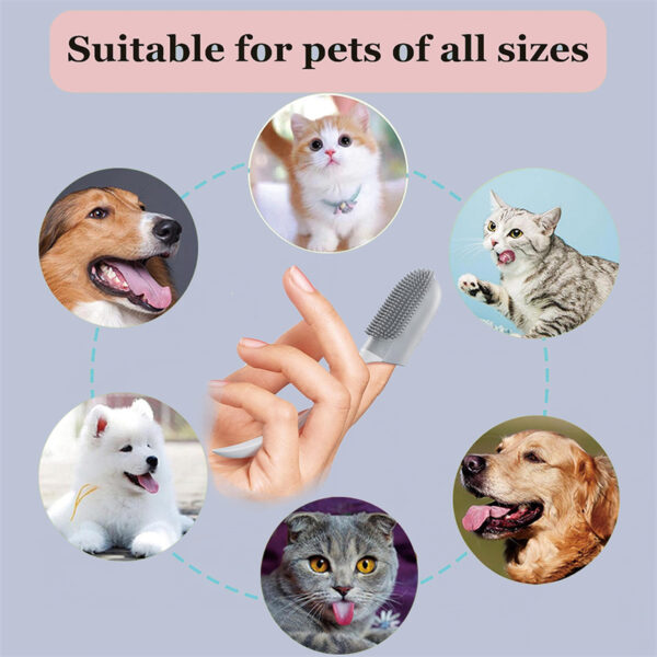 Dog Tooth Cleaning Brush Care Finger Wrap Cat Oral Toothbrush Tool Dog Tooth Cleaning Brush Care Finger Wrap Cat Oral Toothbrush Tool