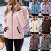Double-sided Fleece Zip-up Cardigan - Casual Plush Hooded Jacket Double-sided Fleece Zip-up Cardigan - Casual Plush Hooded Jacket