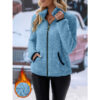 Double-sided Fleece Zip-up Cardigan - Casual Plush Hooded Jacket Double-sided Fleece Zip-up Cardigan - Casual Plush Hooded Jacket