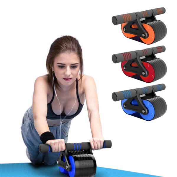 Double Wheel Abdominal Exerciser Women Men Automatic Rebound Ab Roller Double Wheel Abdominal Exerciser Women Men Automatic Rebound Ab Roller