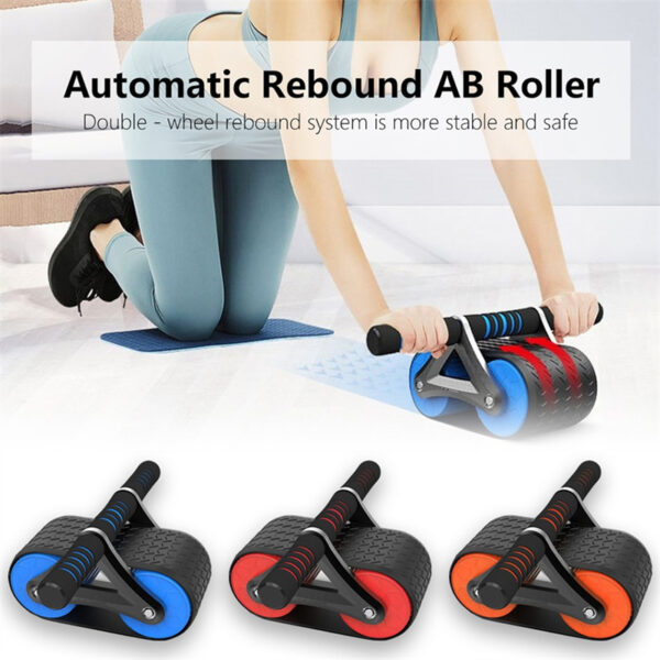 Double Wheel Abdominal Exerciser Women Men Automatic Rebound Ab Roller Double Wheel Abdominal Exerciser Women Men Automatic Rebound Ab Roller